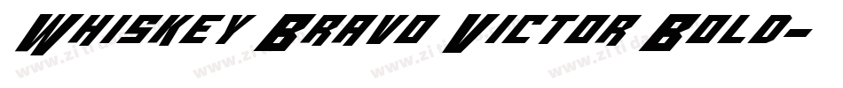 Whiskey Bravo Victor Bold字体转换